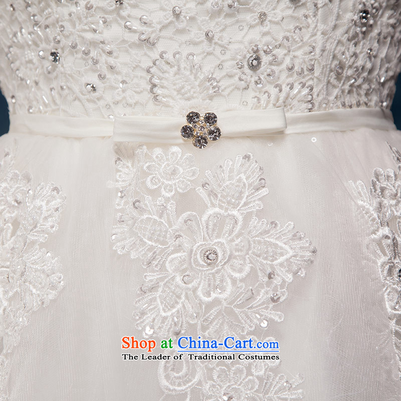 Love of the overcharged by 2015 Summer new minimalist white V-Neck Lace up large waist tail wedding wedding dress white tailor-made exclusively the concept of love of the overcharged shopping on the Internet has been pressed.