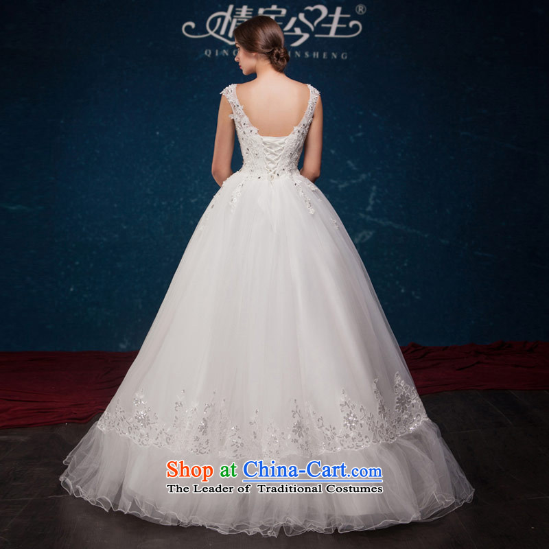 Love of the overcharged by 2015 Summer new word lace shoulder diamond sexy video thin straps bon bon skirt princess wedding wedding dress white tailor-made exclusively the concept of love of the overcharged shopping on the Internet has been pressed.