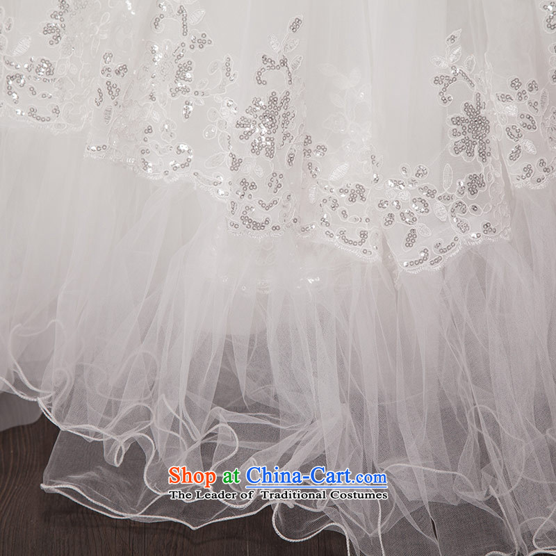 Love of the overcharged by 2015 Summer new word lace shoulder diamond sexy video thin straps bon bon skirt princess wedding wedding dress white tailor-made exclusively the concept of love of the overcharged shopping on the Internet has been pressed.