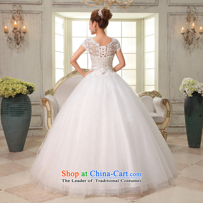The bride wedding dresses 2015 Spring/Summer new lace alignment to the word wedding shoulder Korea version of large numbers of Sau San video starring H1505 thin S impression shopping on the Internet has been pressed.