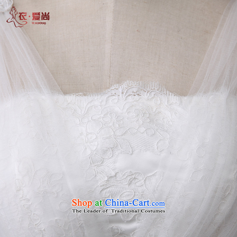 Yi Sang- 2015 summer love New wedding dress luxury lace straps and chest of wedding packages in shape and large crowsfoot tail shoulder straps, wedding ceremony can be made of white plus $30 does not return, Yi Sang Love , , , shopping on the Internet