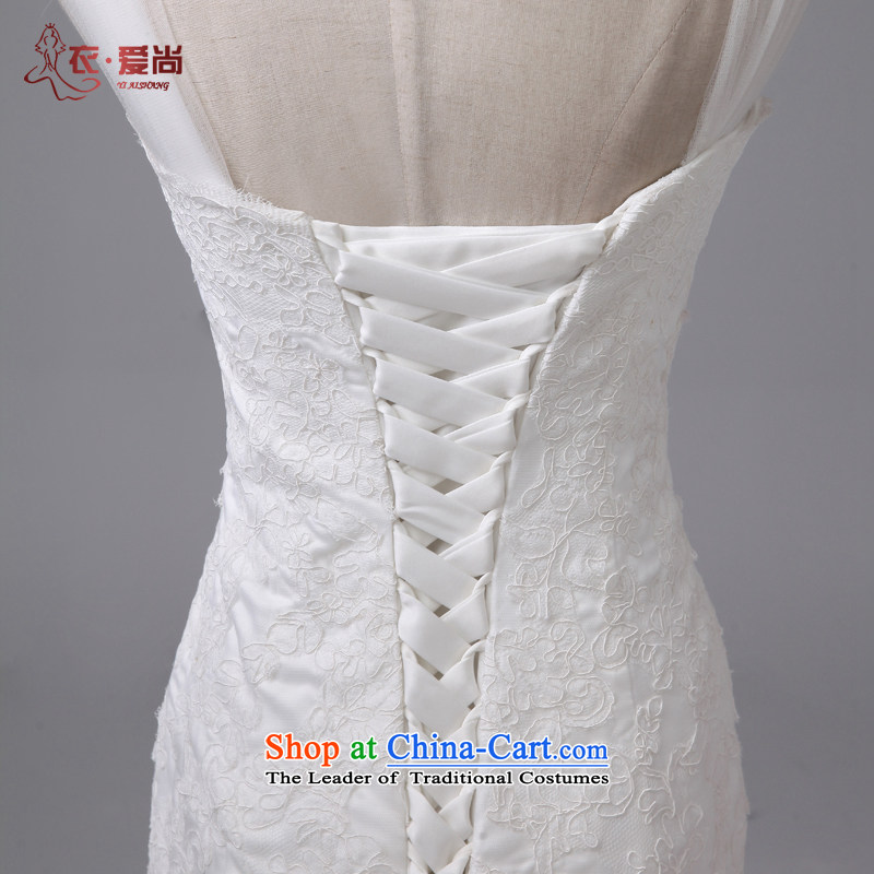 Yi Sang- 2015 summer love New wedding dress luxury lace straps and chest of wedding packages in shape and large crowsfoot tail shoulder straps, wedding ceremony can be made of white plus $30 does not return, Yi Sang Love , , , shopping on the Internet