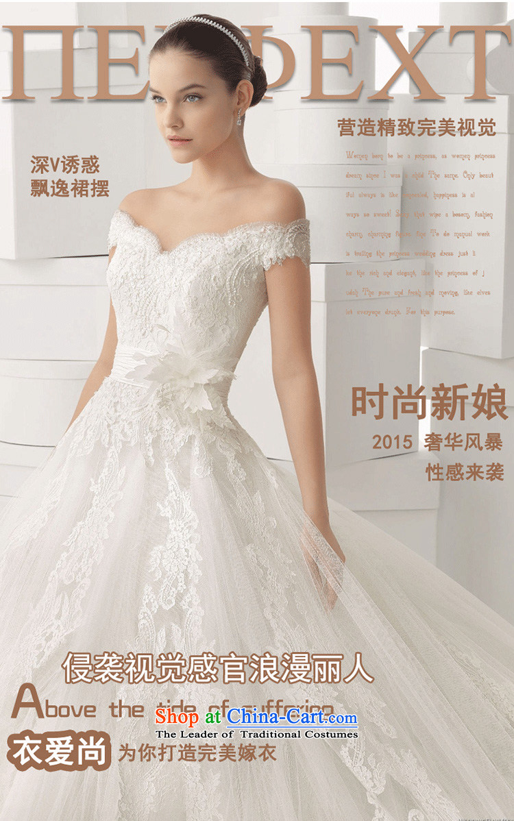 Summer 2015 won the new version of V-Neck shoulders trailing white high-end custom water drilling lace bride wedding dresses large white S picture, prices, brand platters! The elections are supplied in the national character of distribution, so action, buy now enjoy more preferential! As soon as possible.