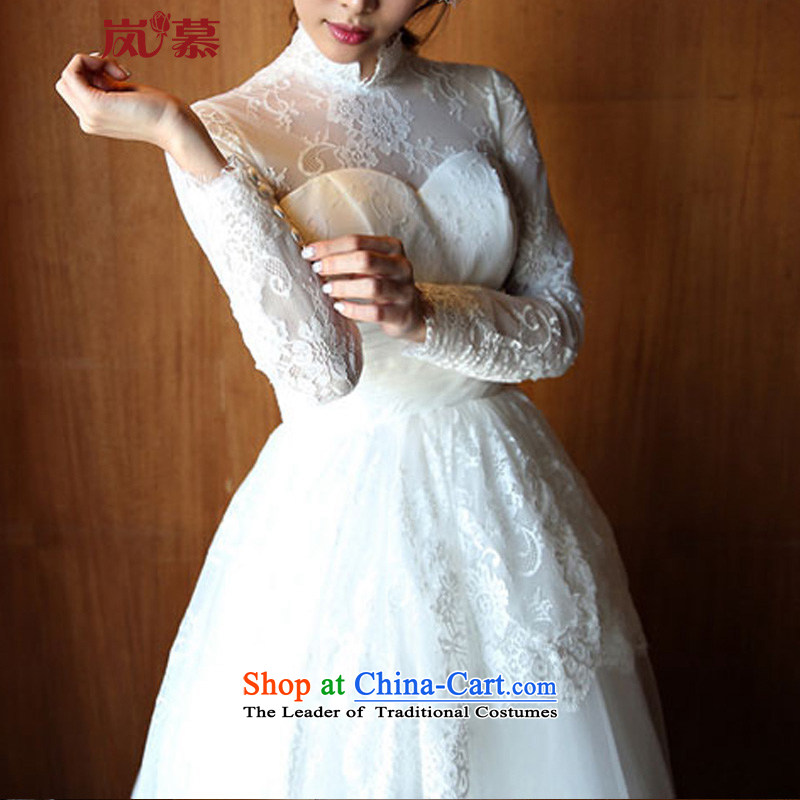 The sponsors of the original designer brands long-sleeved high collar conservative style wedding ceremony of the bride of ivory L (90 / waist 74), chest included the , , , shopping on the Internet
