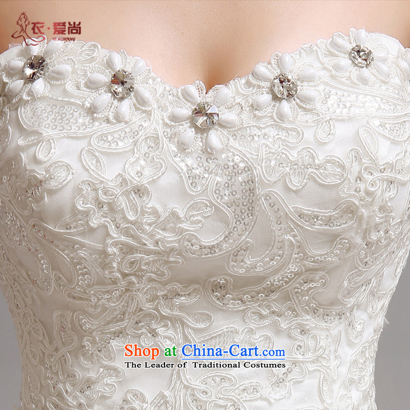 Yi Sang-2015 summer love New wedding dresses western anointed chest lace Foutune of wedding Natural Punta Arenas tail short, photo building wedding female white M Yi Sang Love , , , shopping on the Internet