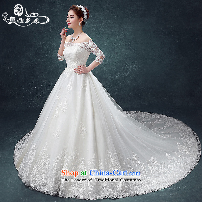 Noritsune bride wedding dresses 2015 new stylish one field wedding tail shoulder larger video thin lace summer edition won the elections , extra-large tail fine fabrics as white XXL, noritsune bride shopping on the Internet has been pressed.