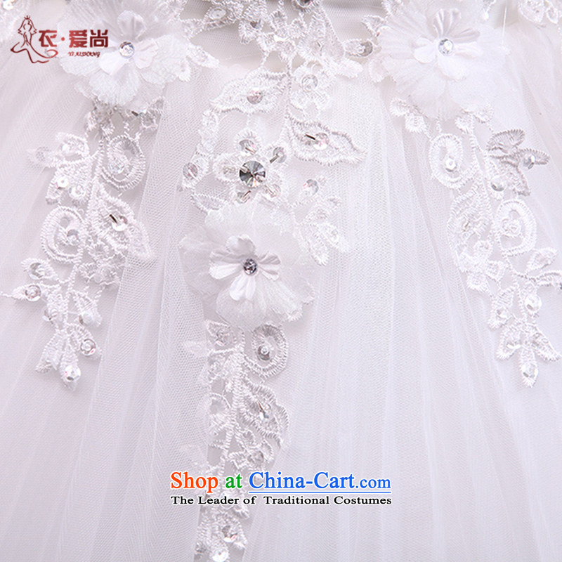 In spring and summer 2015 new wedding dress bride wedding dress a field package shoulders lace V-neck to align the Korean style wedding dress female white M can be made of white plus $30 does not return, Yi Sang Love , , , shopping on the Internet