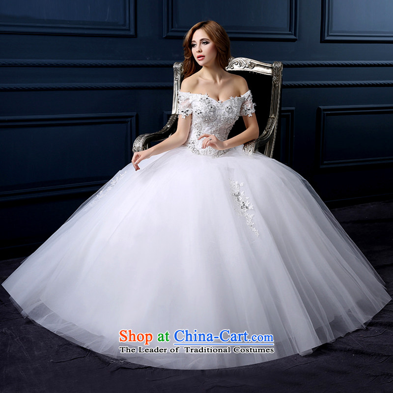 The leading edge of the Formosa lily wedding dresses during the summer of 2015, the new field shoulder stylish wedding packages to align the shoulder straps wedding video thin wedding Sau San marriages bon bon skirt white tailor advanced customization, ya