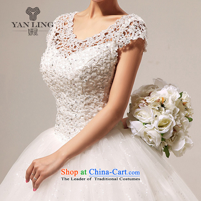 Charlene Choi Ling 2015 new Korean word wedding dresses shoulder sweet lace princess sexy to align the wedding HS290 L, Charlene Choi spirit has been pressed shopping on the Internet