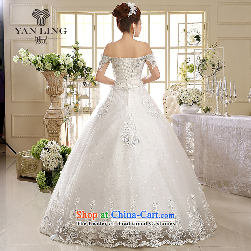 Charlene Choi Ling 2015 wedding dresses new 2014 Korean Bridal Suite a field to align the shoulder graphics thin Korean style with white M, Charlene Choi Ling HS593 shopping on the Internet has been pressed.