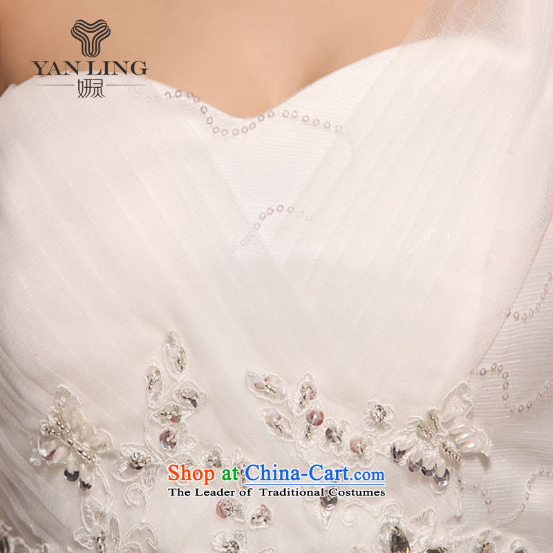 Charlene Choi Ling 2015 new wedding dresses to align the shoulder and chest bride wedding HS509 white spirit has been pressed, Charlene Choi shopping on the Internet
