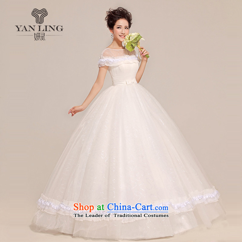Charlene Choi Ling 2015 new wedding sexy a field to align the shoulder bon bon butterfly end waist wedding HS213 White M, Charlene Choi spirit has been pressed shopping on the Internet