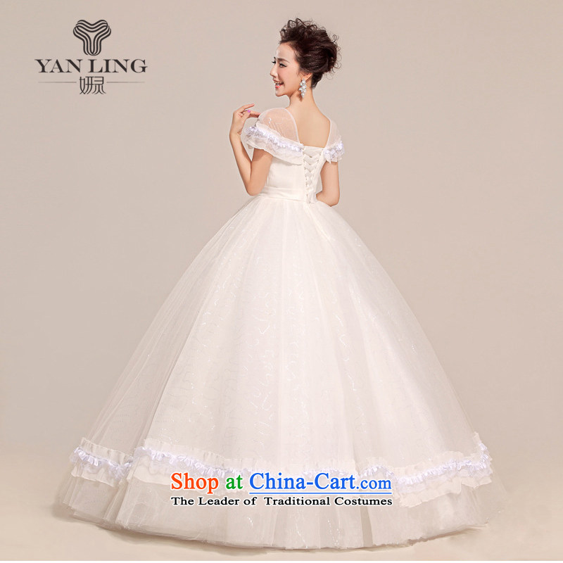 Charlene Choi Ling 2015 new wedding sexy a field to align the shoulder bon bon butterfly end waist wedding HS213 White M, Charlene Choi spirit has been pressed shopping on the Internet