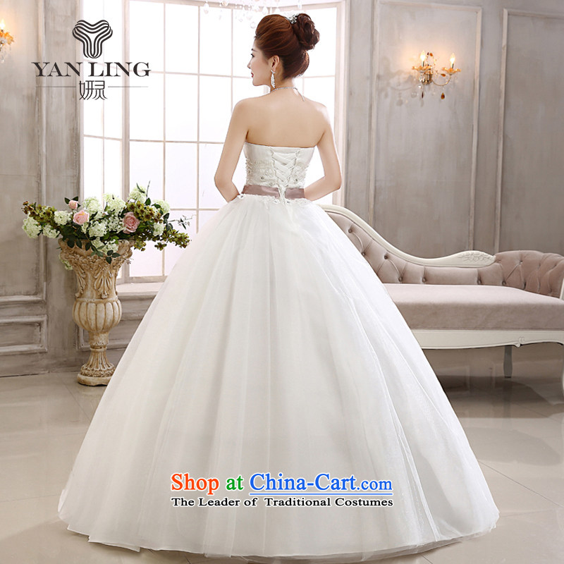 Charlene Choi Ling 2015 new spring wiping the chest bride align white to bow tie pregnant women marry stylish wedding dresses HS558 white , L, Charlene Choi spirit has been pressed shopping on the Internet