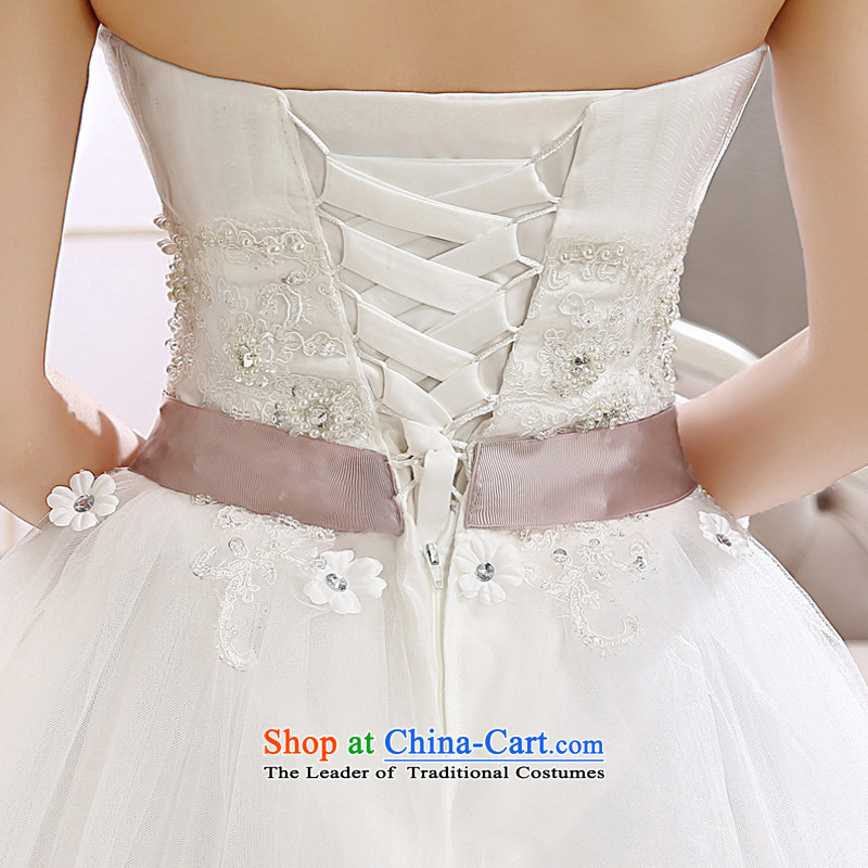 Charlene Choi Ling 2015 new spring wiping the chest bride align white to bow tie pregnant women marry stylish wedding dresses HS558 white , L, Charlene Choi spirit has been pressed shopping on the Internet