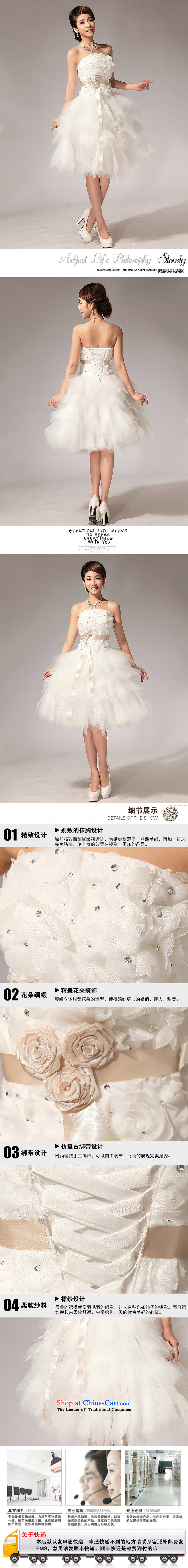 Charlene Choi Ling 2015 new anointed Chest Flower knee sister bridesmaid small dress short skirt LF112 White M picture, prices, brand platters! The elections are supplied in the national character of distribution, so action, buy now enjoy more preferential! As soon as possible.