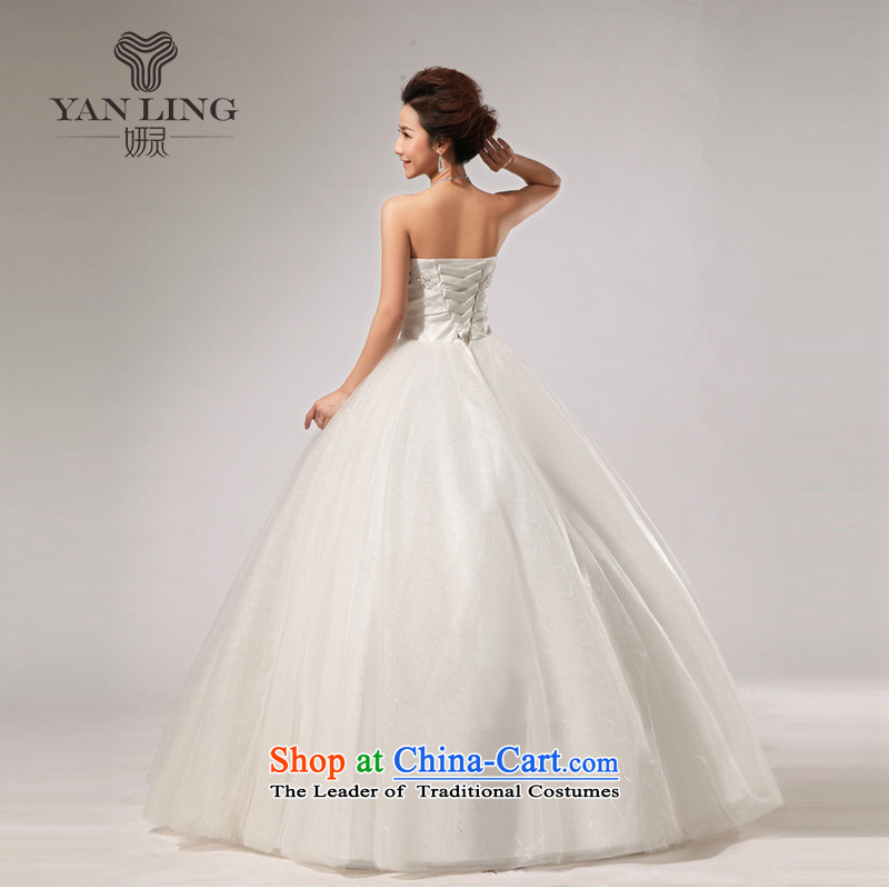 Charlene Choi Ling 2015 new anointed chest Fung skirt wedding band bride hotel wedding dresses long skirt HS271 XXL, white spirit has been pressed Yeon shopping on the Internet