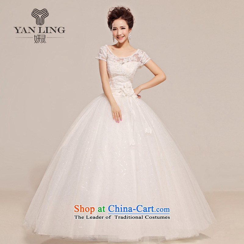Charlene Choi Ling 2015 new lace a field tent skirt the floral decorations shoulder wedding dresses HS315 white , L, Charlene Choi spirit has been pressed shopping on the Internet