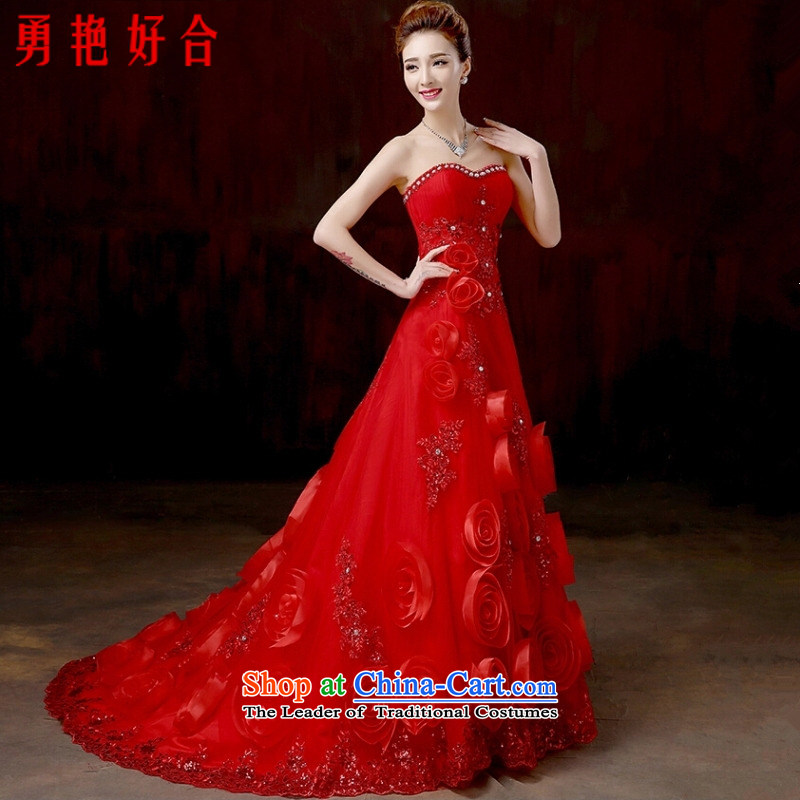 Yong-yeon and 2015 new bride wedding dresses and minimalist red alignment with chest crowsfoot wedding video thin summer small trailing white, Mr Ronald M, Yong-yeon well crowsfoot close shopping on the Internet has been pressed.