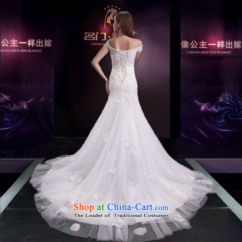 A bride wedding dresses new 2015 tail wedding word shoulder crowsfoot wedding 2Â 588 S pre-sale for seven days in a bride shopping on the Internet has been pressed.