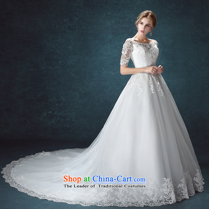 Each of the new spring 2015 Connie stylish Korean tail wedding a field in the shoulder larger cuff lace bride wedding women and one m tail S, every JIAONI stephanie () , , , shopping on the Internet