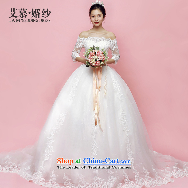 The wedding dresses HIV autumn 2015 new spirit river Korean lace long tail of a field of60 cm Sau San wedding shoulder trailingM