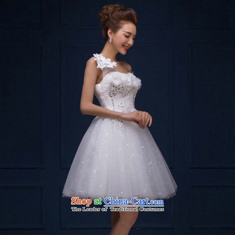 The feelings of Chinese New Year 2015 yarn marriages wedding dresses Dress Short stylish small dress autumn and winter female white XL, Qing Hua yarn , , , shopping on the Internet