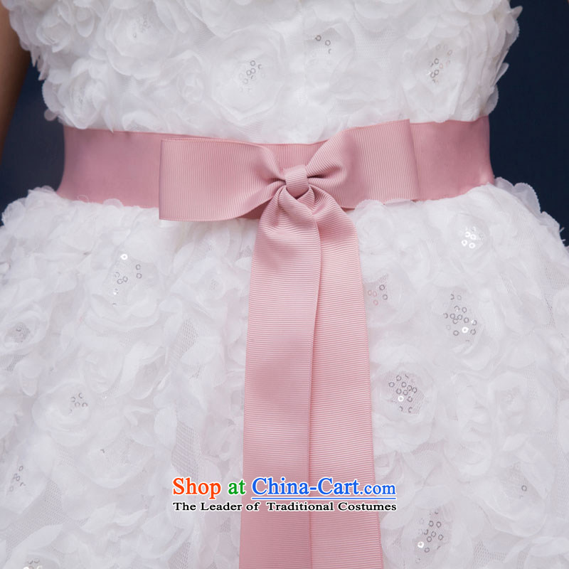 The feelings of Chinese New Year 2015 yarn marriages short of wedding fashion and Chest Flower dresses small dress autumn and winter female white made size does not accept the return of the Qing Hua yarn , , , shopping on the Internet