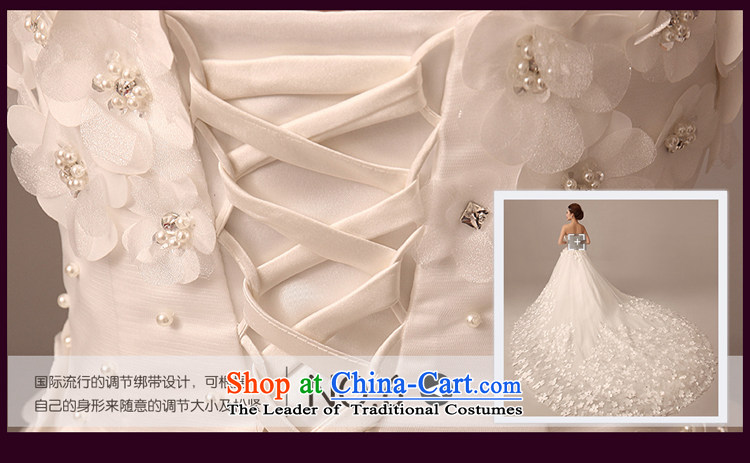 2015 Spring/Summer new Korean chest to bride wiping the wedding dress long tail large flower large tail Sau San white XS picture, prices, brand platters! The elections are supplied in the national character of distribution, so action, buy now enjoy more preferential! As soon as possible.