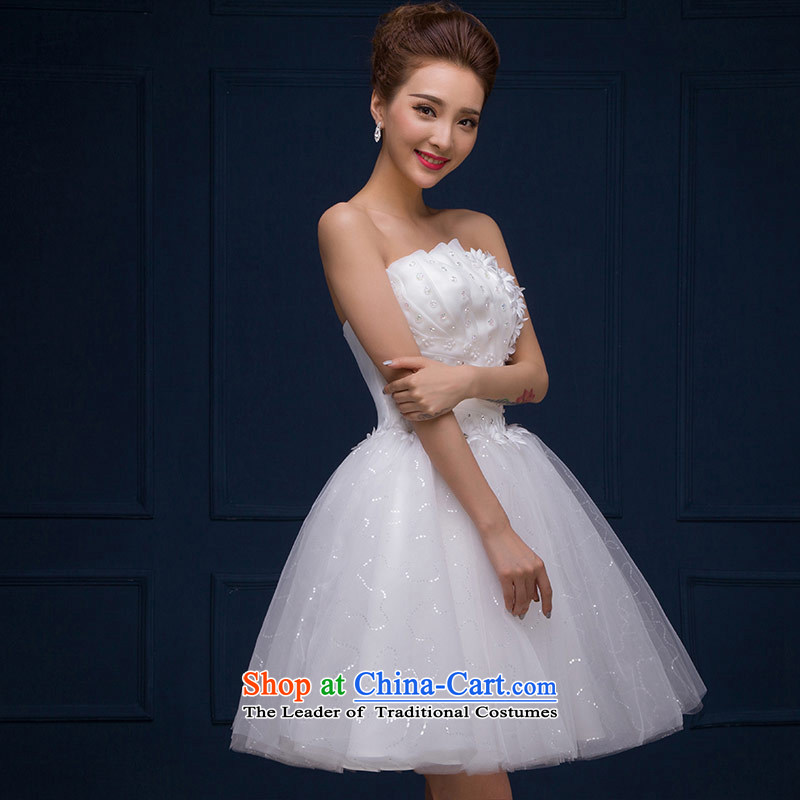 Qing Hua yarn wedding anointed chest, 2015 new products and Chest Flower Korean sweet princess bon bon skirt straps graphics make thin Foutune of transition dress White XL, Qing Hua yarn , , , shopping on the Internet