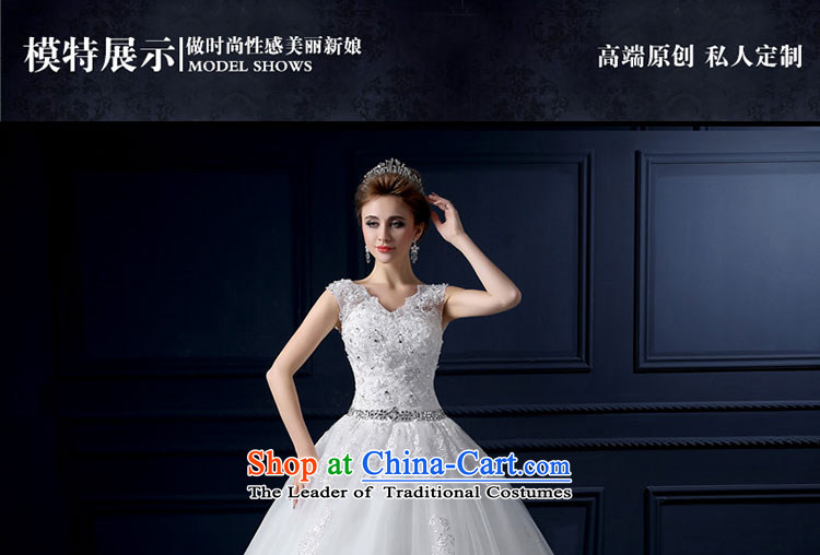 Wedding dress 2015 new word shoulder wedding tail to align the shoulder straps wedding lace sweet big tail wedding anointed chest to shoulder wedding dress bon bon White XL Photo, prices, brand platters! The elections are supplied in the national character of distribution, so action, buy now enjoy more preferential! As soon as possible.