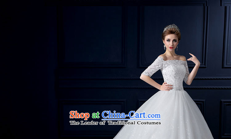 The leading edge of the new summer 2015, Lily of the word shoulder tail wedding alignment with chest wedding Korean-style luxury in cuff tail wedding video thin lace marriages bon bon skirt white tailor advanced custom image, prices, brand platters! The elections are supplied in the national character of distribution, so action, buy now enjoy more preferential! As soon as possible.