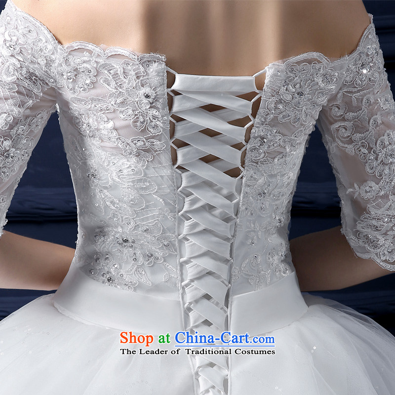 The leading edge of the new summer 2015, Lily of the word shoulder tail wedding alignment with chest wedding Korean-style luxury in cuff tail wedding video thin lace marriages bon bon skirt white tailor advanced customization, yarn edge Lily , , , shoppin