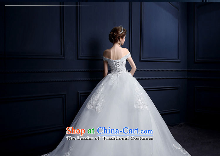 The leading edge of the Formosa lily wedding dresses 2015 winter new word to align the shoulder Wedding Fashion Korean shoulders tail wedding band video thin lace bride wedding dress bon bon white streak L picture, prices, brand platters! The elections are supplied in the national character of distribution, so action, buy now enjoy more preferential! As soon as possible.
