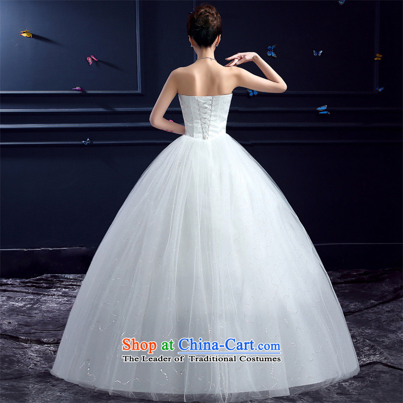 Honeymoon bride 2015 Summer wedding dresses new bride to align graphics thin Sau San diamond anointed chest lace on chip wedding white S honeymoon bride shopping on the Internet has been pressed.