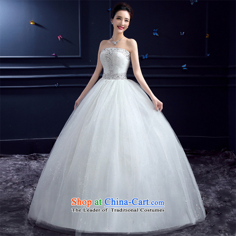 Honeymoon bride Summer 2015 new products wedding dresses Korean brides to align graphics thin Beauty Chest anointed diamond wedding white , S, Princess Bride honeymoon shopping on the Internet has been pressed.