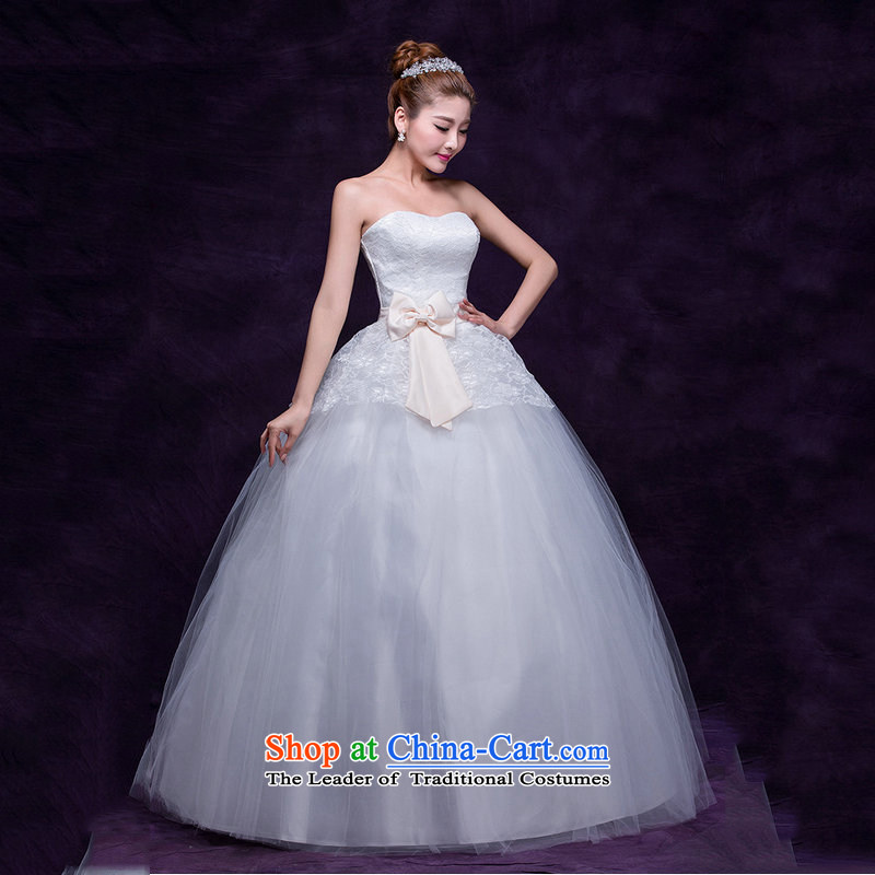 Optimize the new 2015 Hong-wiping the chest to Korean large thin graphics Sau San marriages wedding dresses spring and summer dm5108 female white XL, Optimize Hong shopping on the Internet has been pressed.