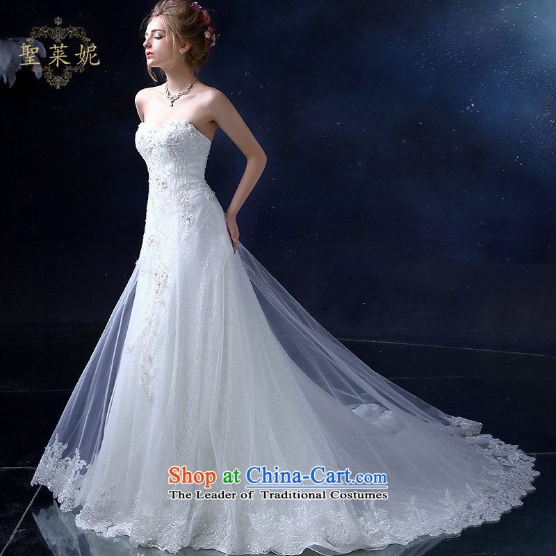 The Holy her wedding dresses Summer 2015 new A-skirt anointed chest wedding continental large white video thin, Wedding Dress white L, holy her sheng lai ni) ( , , , shopping on the Internet