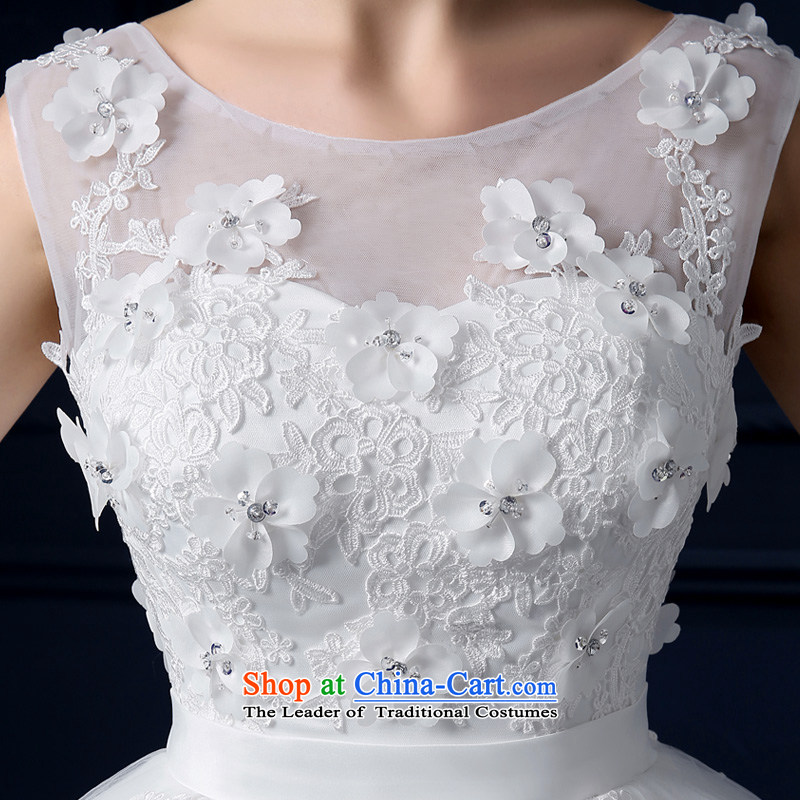 The leading edge of the Formosa lily wedding dresses 2015 new autumn and winter field shoulder tail wedding Korean lace align to wedding marriages sweet anointed chest video thin bon bon skirt white streak M yarn edge Lily , , , shopping on the Internet