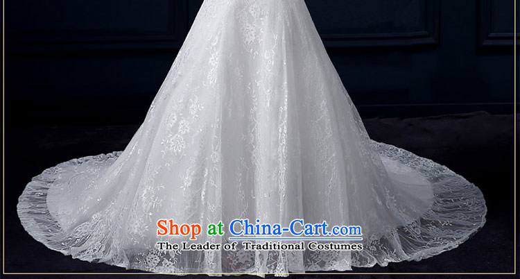 The leading edge of the Formosa lily wedding dresses 2015 new autumn and winter field shoulder crowsfoot wedding Korean lace tail wedding Sau San video thin sweet straps to erase chest to White XXL pictures wedding, prices, brand platters! The elections are supplied in the national character of distribution, so action, buy now enjoy more preferential! As soon as possible.
