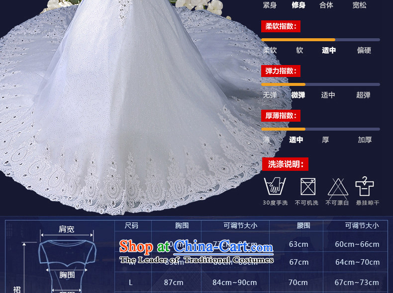 The Holy her wedding dress 2015 new summer continental palace water drilling and chest women white long tail wedding dress White XL Photo, prices, brand platters! The elections are supplied in the national character of distribution, so action, buy now enjoy more preferential! As soon as possible.