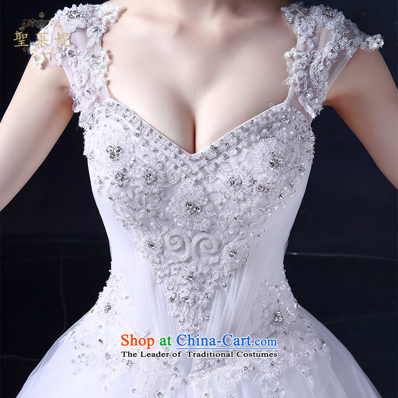 The Holy her wedding dress 2015 new 2 to align the shoulder drill water white continental Princess Ms. skirt larger marriage wedding dresses White M holy her sheng lai ni) ( , , , shopping on the Internet