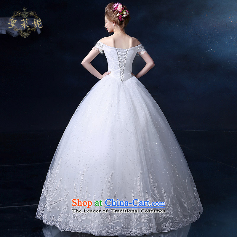 The Holy her wedding dress 2015 new large white water to drill one field in your shoulders, married to Korean sweet white wedding dresses , L, holy her sheng lai ni) ( , , , shopping on the Internet