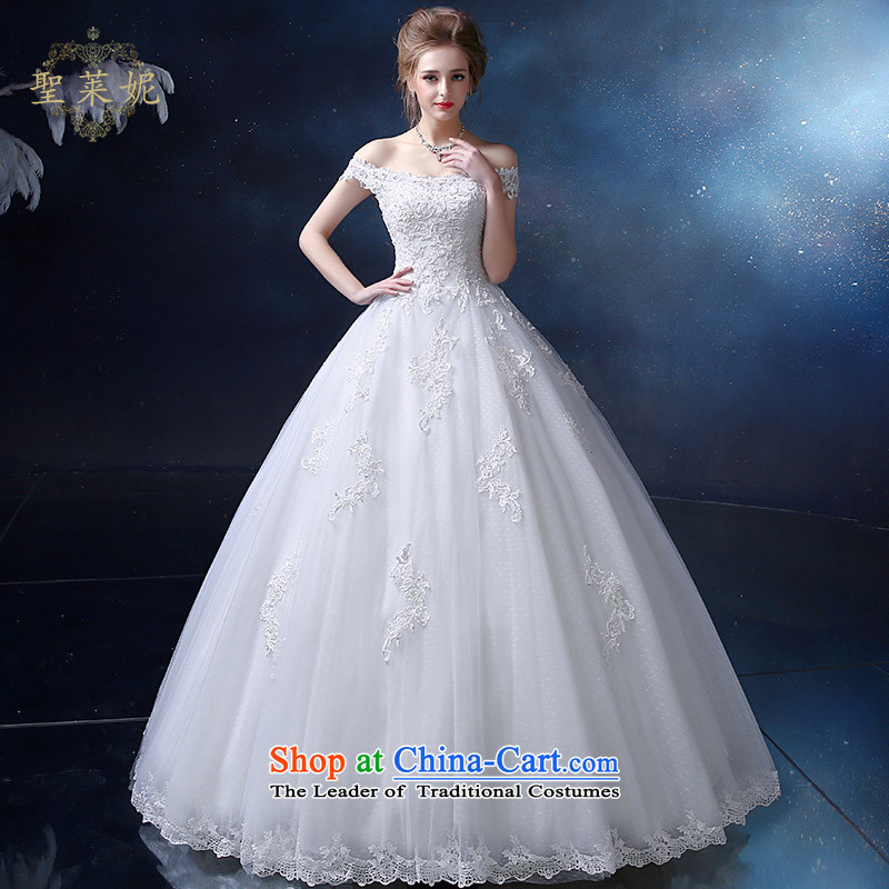 The Holy her wedding dress bride slotted shoulder lace wedding continental new large white marriage align Ms. Sau San to dress white S, holy her sheng lai ni) ( , , , shopping on the Internet