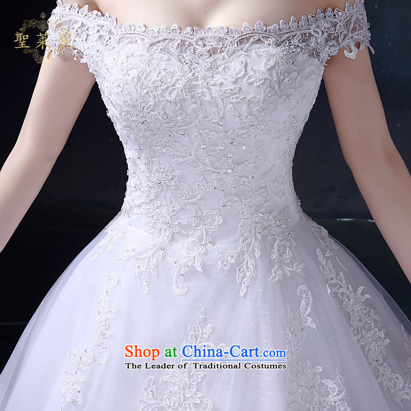 The Holy her wedding dress bride slotted shoulder lace wedding continental new large white marriage align Ms. Sau San to dress white S, holy her sheng lai ni) ( , , , shopping on the Internet