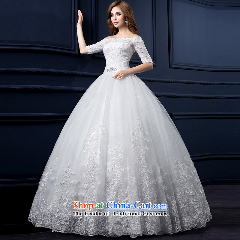 The leading edge of the Formosa lily wedding dresses new 2015 autumn and winter field to align the shoulder wedding Korean lace straps in cuff wedding Sau San sweet princess bon bon skirt wedding white S yarn edge Lily , , , shopping on the Internet