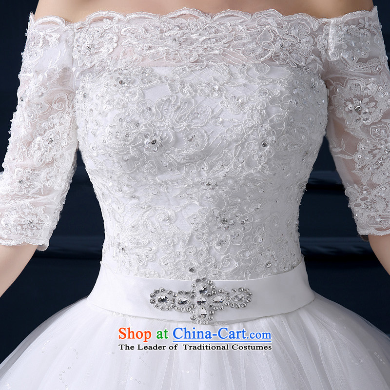The leading edge of the Formosa lily wedding dresses new 2015 autumn and winter field to align the shoulder wedding Korean lace straps in cuff wedding Sau San sweet princess bon bon skirt wedding white S yarn edge Lily , , , shopping on the Internet