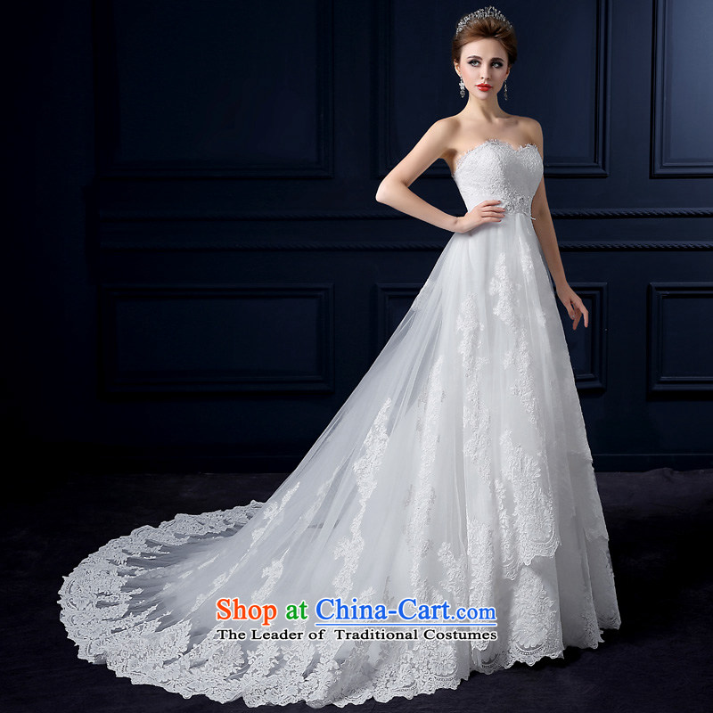 The leading edge of the Formosa lily wedding dresses 2015 new autumn and winter and chest crowsfoot wedding Korean lace graphics package and a crowsfoot small thin tail marriages stylish straps wedding white L, yarn edge Lily , , , shopping on the Interne
