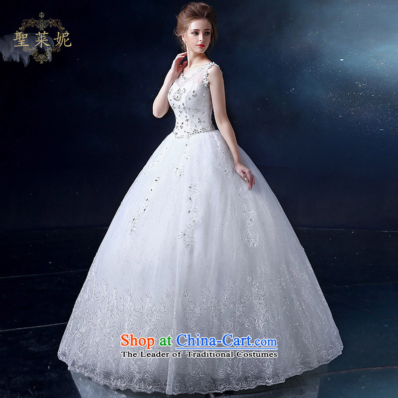 The Holy her wedding dress 2015 new Korean sweet Top Loin of large stylish lace shoulders Ms. white video thin wedding White M holy her sheng lai ni) ( , , , shopping on the Internet