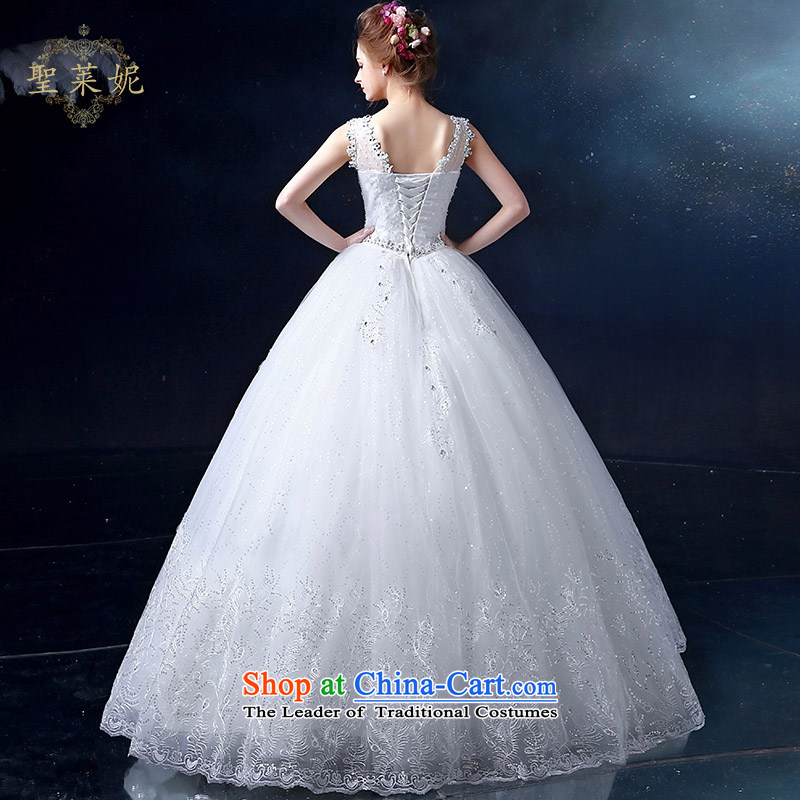 The Holy her wedding dress 2015 new Korean sweet Top Loin of large stylish lace shoulders Ms. white video thin wedding White M holy her sheng lai ni) ( , , , shopping on the Internet